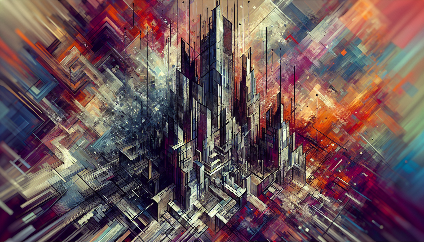 Abstract artwork reflecting today's anxious mood