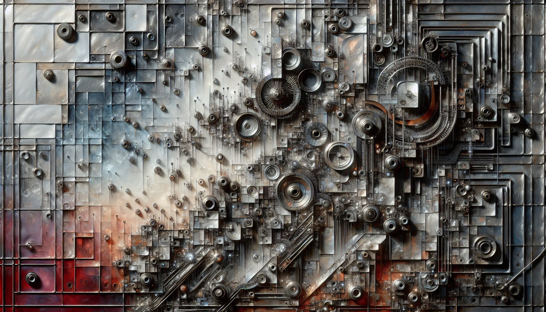 Abstract artwork reflecting today's tense mood