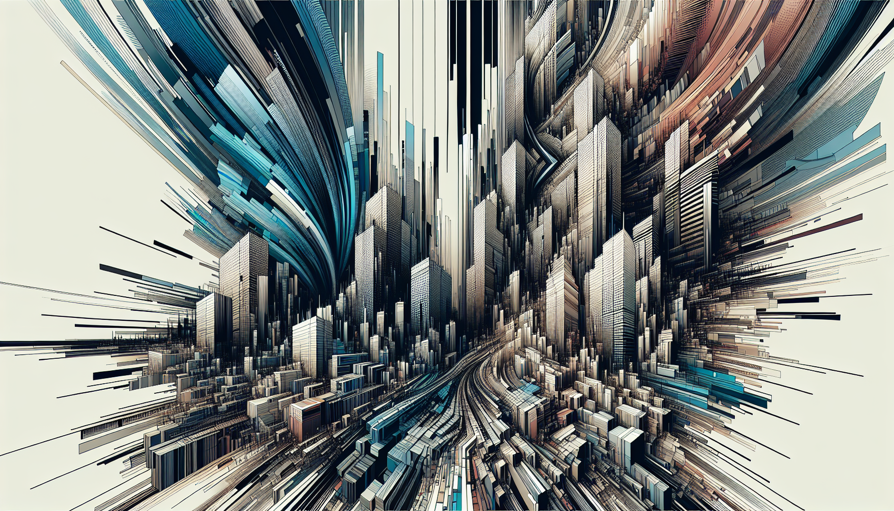 Abstract artwork reflecting today's mixed mood