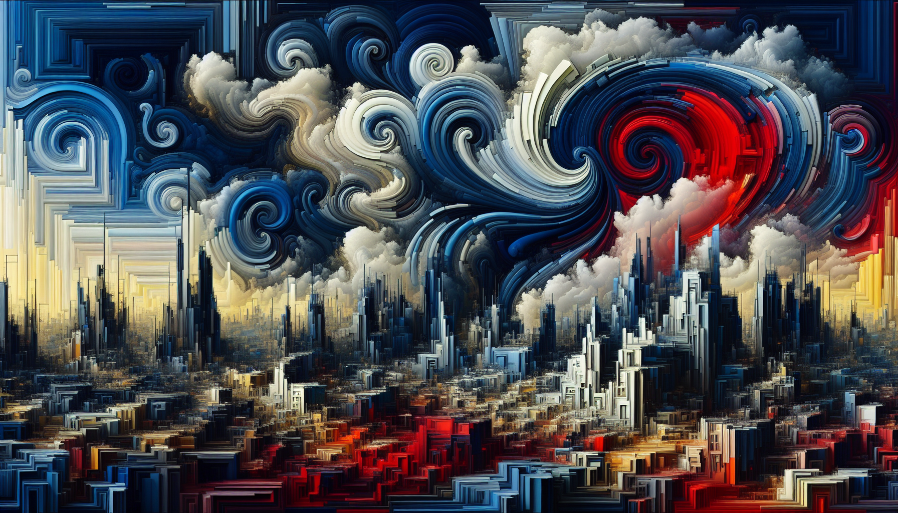 Abstract artwork reflecting today's anxious mood