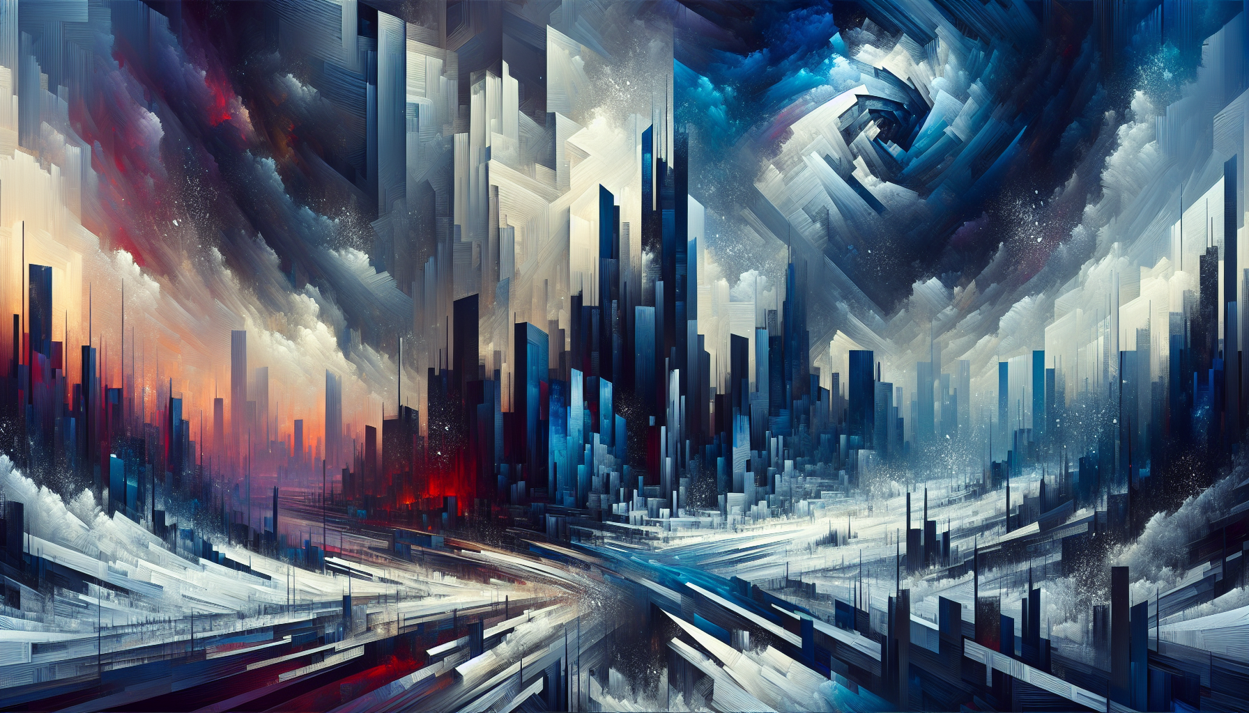 Abstract artwork reflecting today's anxious mood