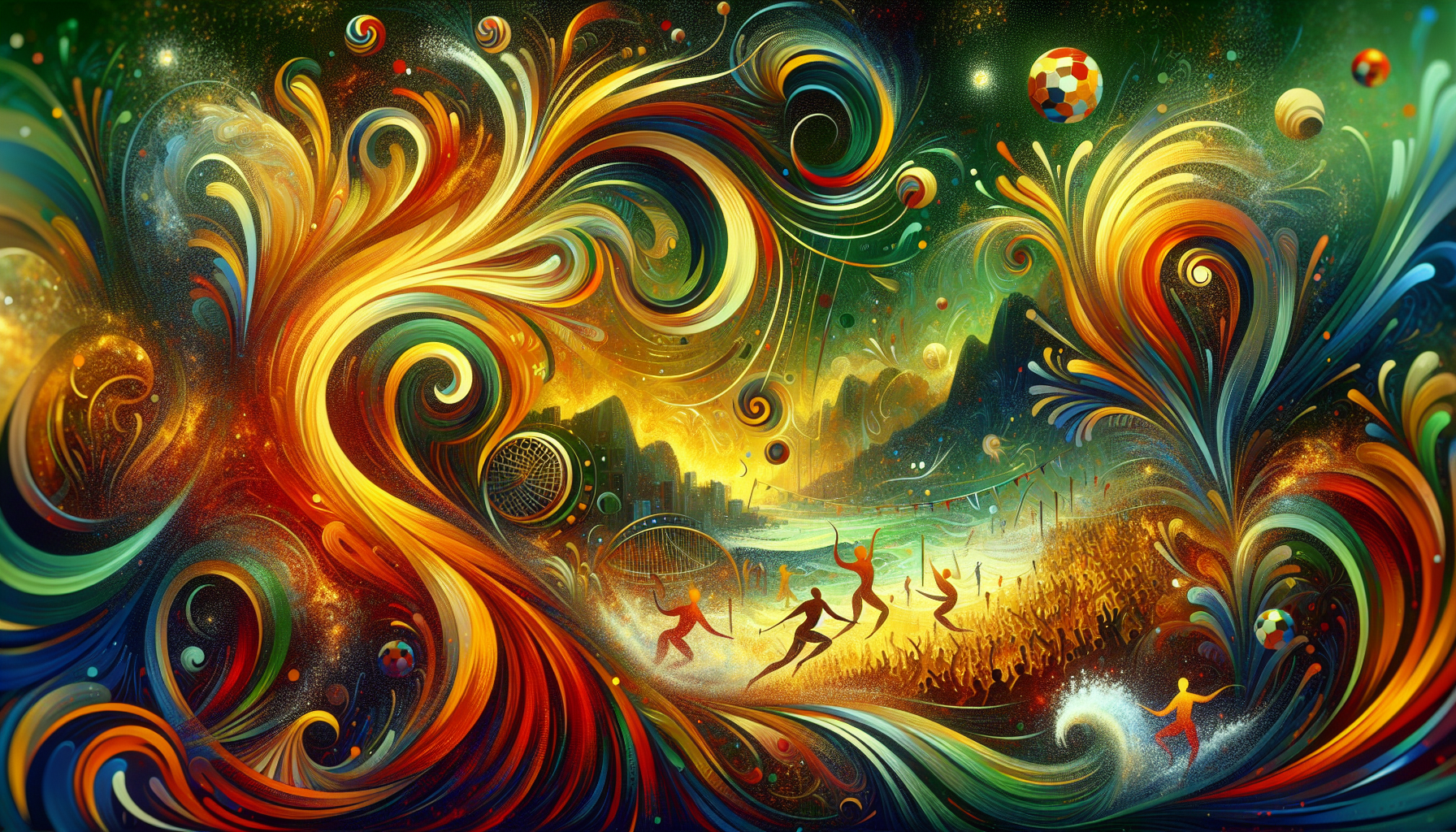 Abstract artwork reflecting today's vibrant mood