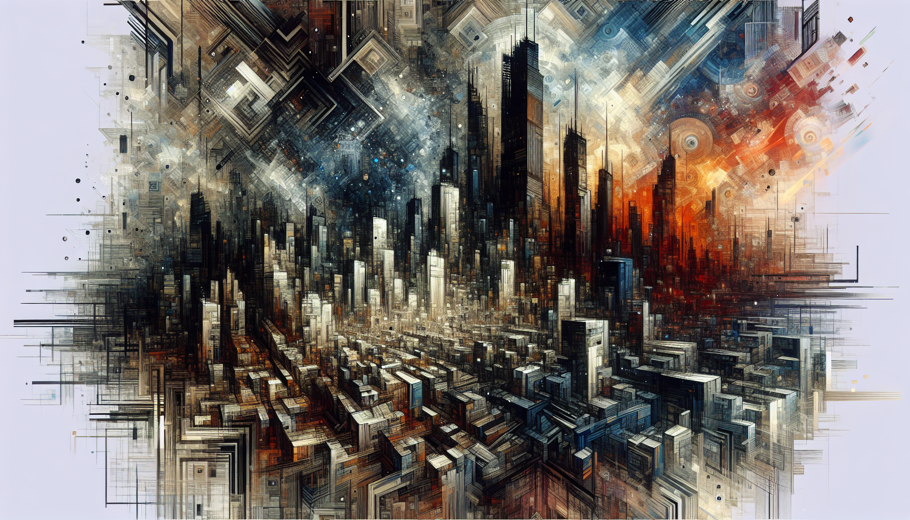 Abstract artwork reflecting today's anxious mood