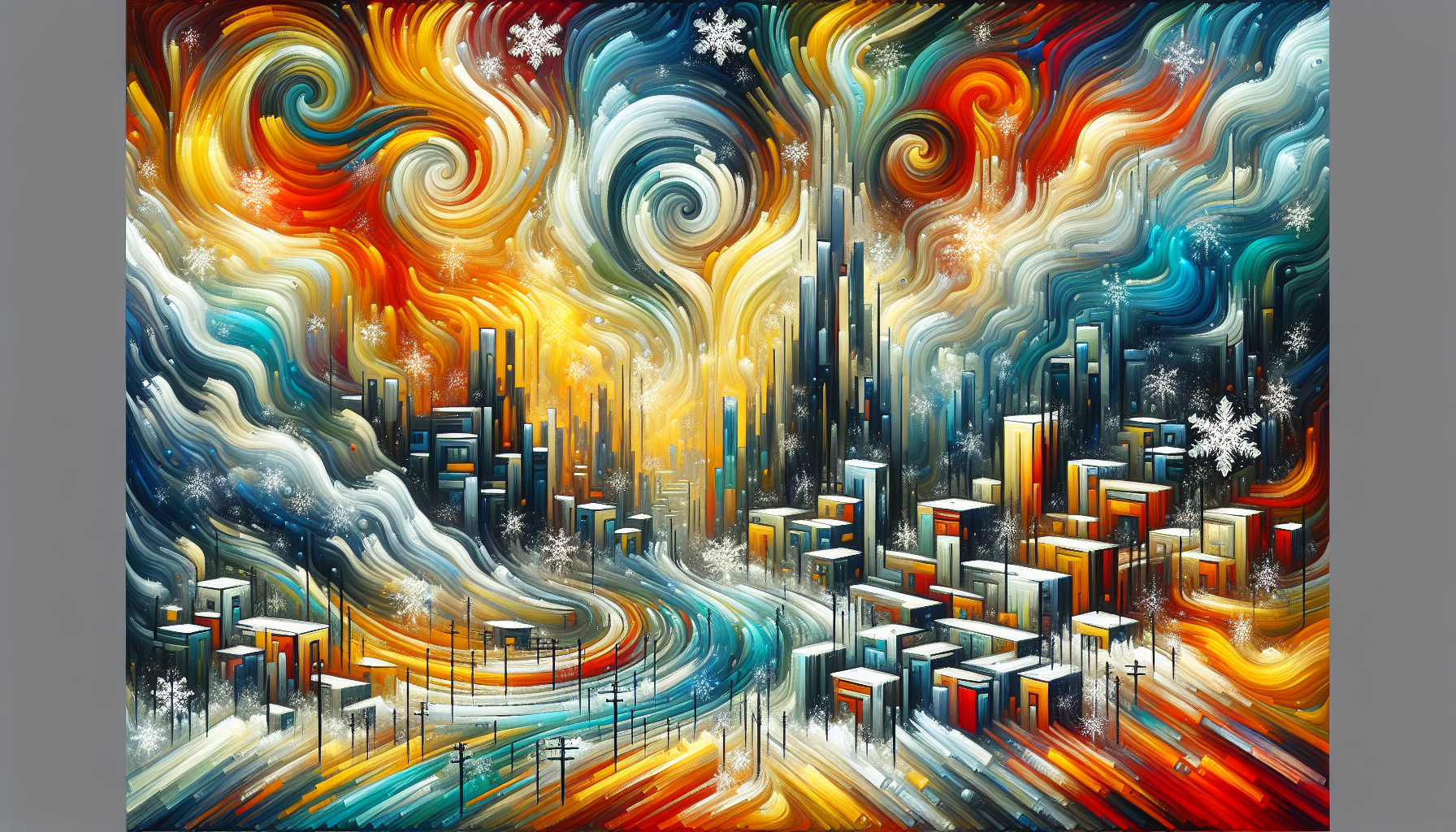 Abstract artwork reflecting today's vibrant mood