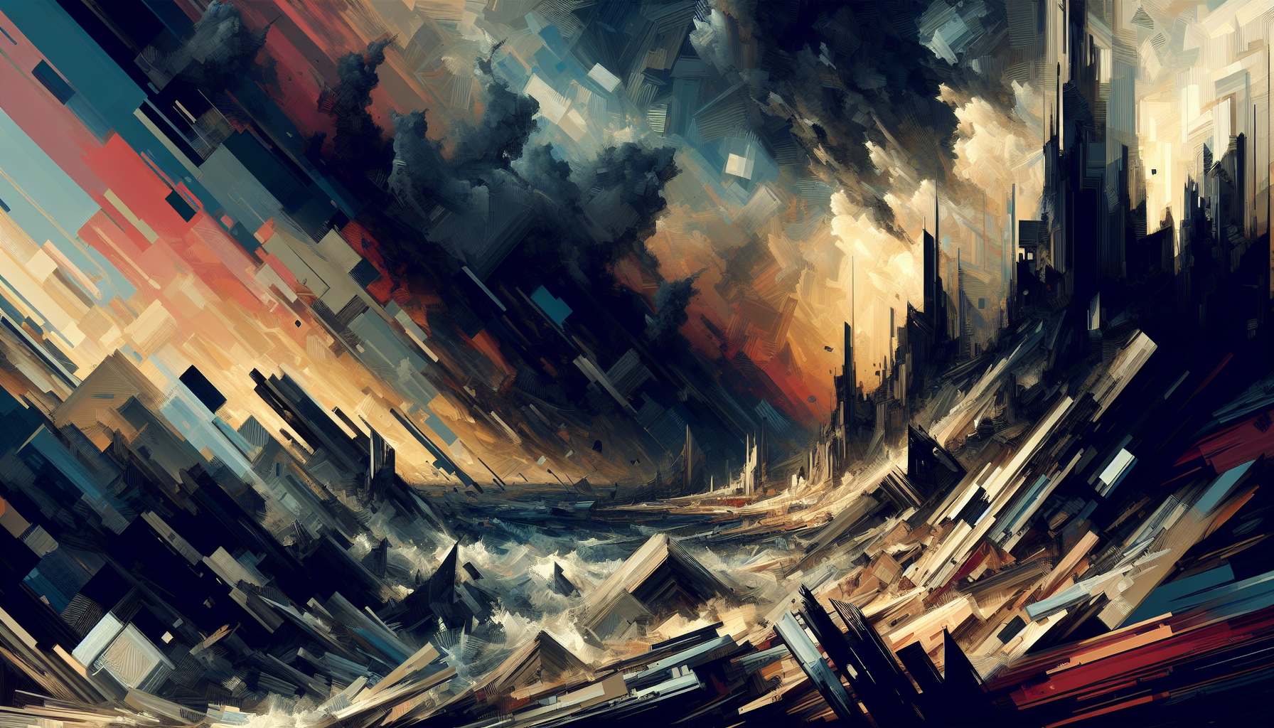 Abstract artwork reflecting today's anxious mood