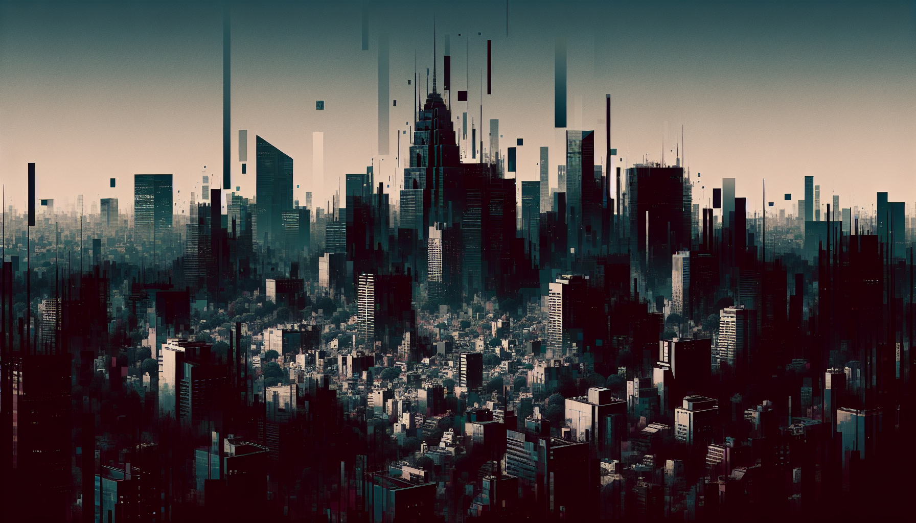 Abstract artwork reflecting today's somber mood