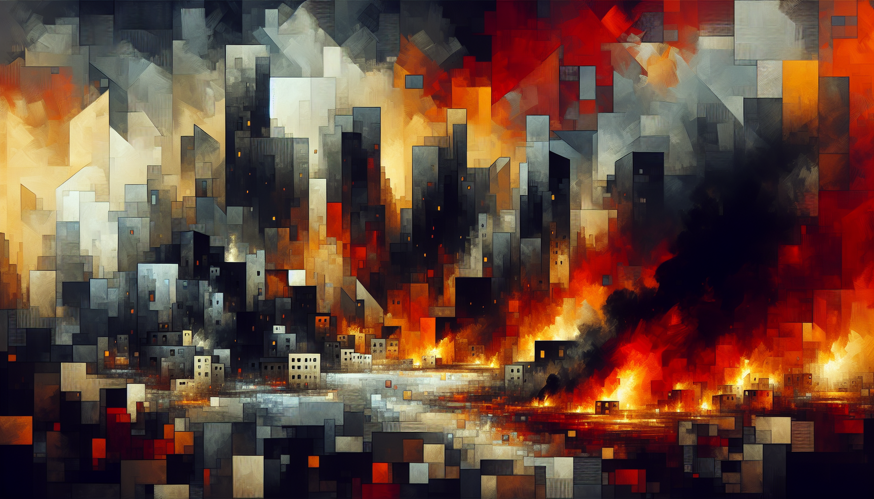 Abstract artwork reflecting today's anxious mood