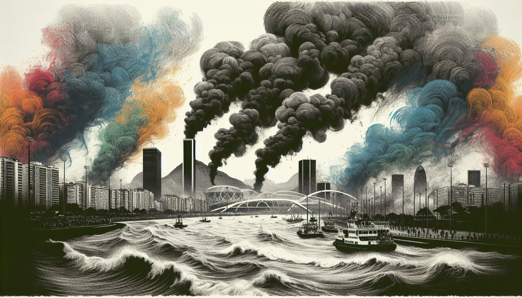 Abstract artwork reflecting today's anxious mood