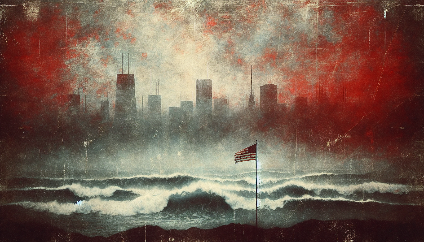 Abstract artwork reflecting today's somber mood