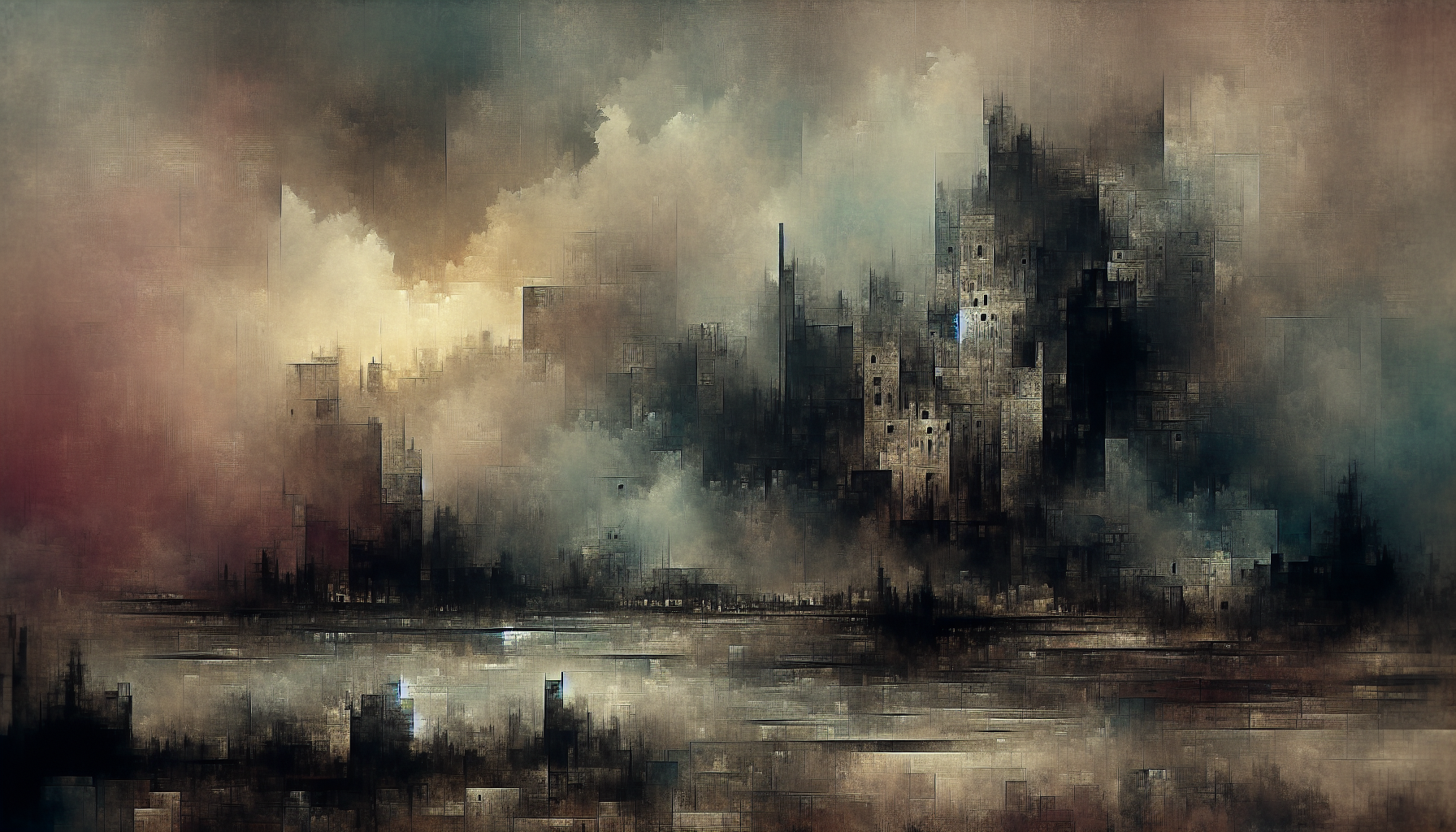 Abstract artwork reflecting today's somber mood