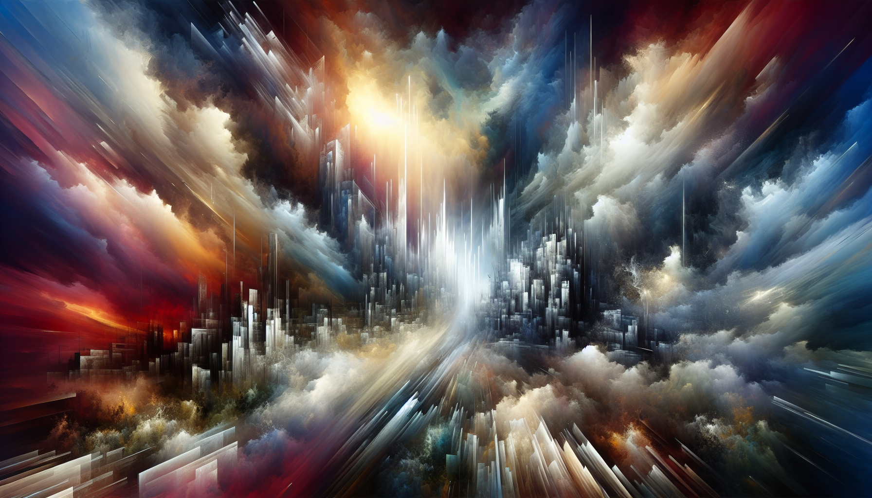 Abstract artwork reflecting today's somber mood