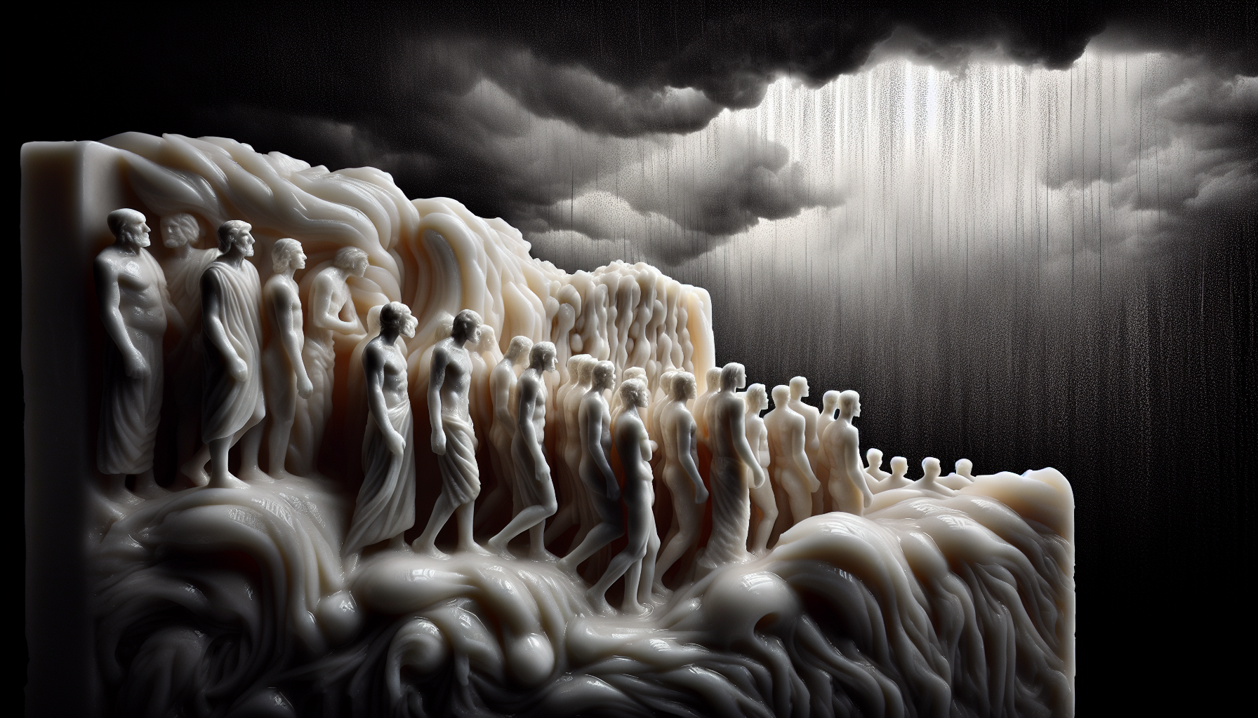 Abstract artwork reflecting today's tense mood